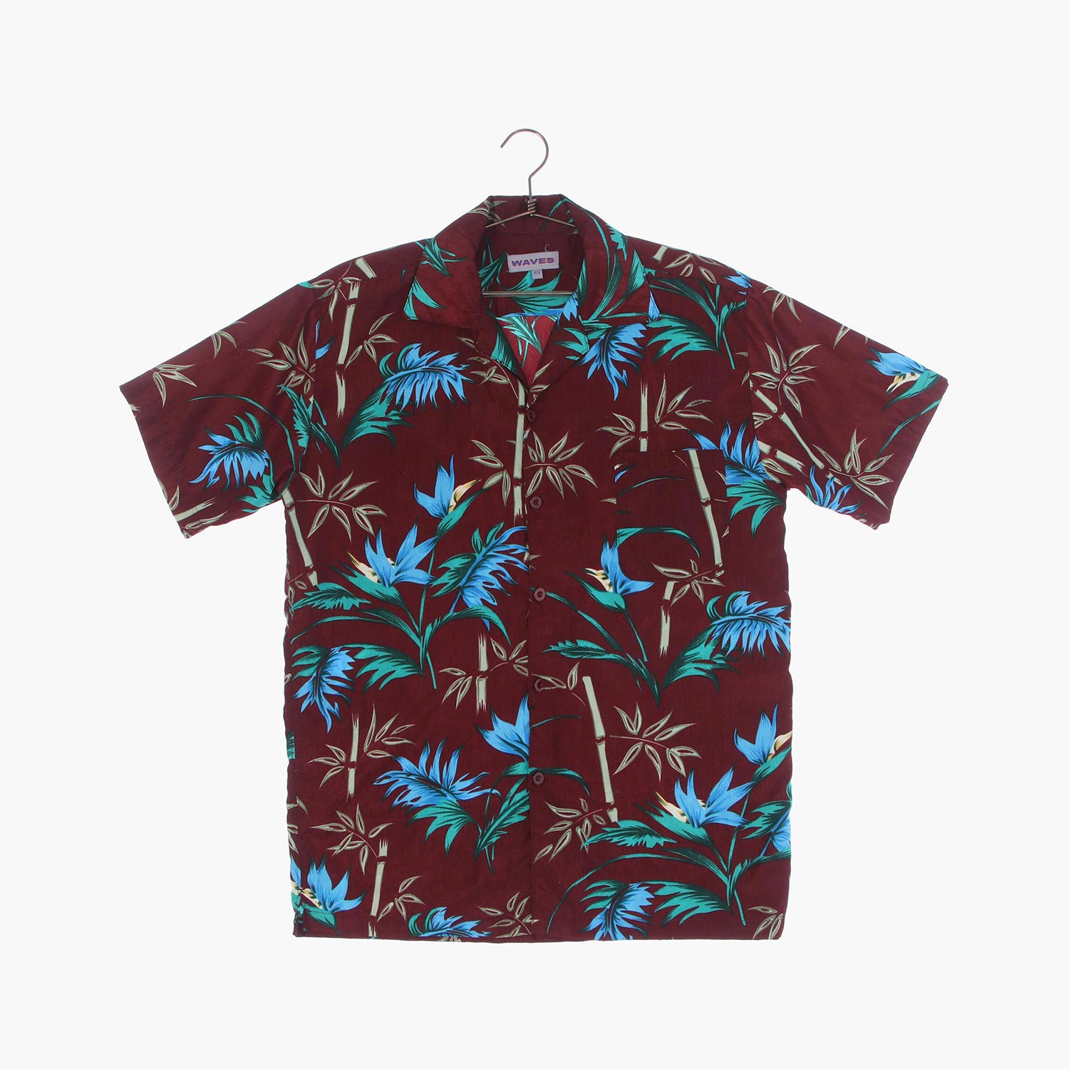 폴리 하와이안 셔츠 공용 M 빈티지톡