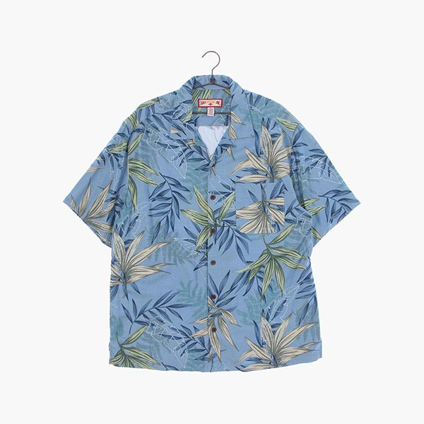 캐리비안 조 레이온 하와이안 셔츠 공용 XL 빈티지톡