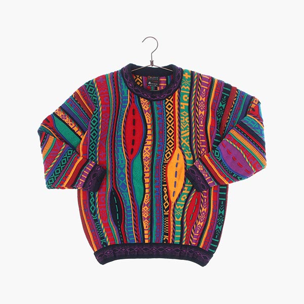 에마루 울 라운드 패턴 니트/스웨터 공용 M 빈티지톡
