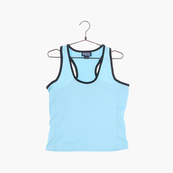폴리 스포츠 민소매 티셔츠 여자 L 빈티지톡
