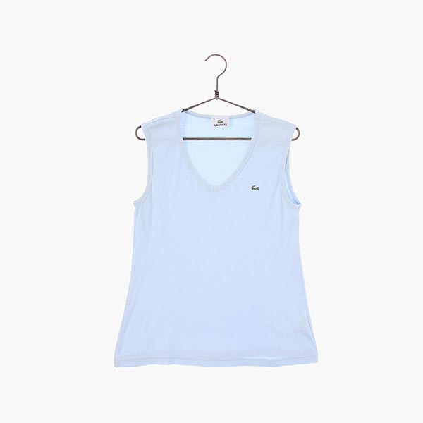 라코스테 코튼 민소매 티셔츠 여자 XL 빈티지톡