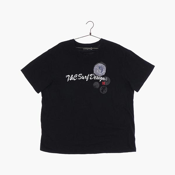 티앤씨 서프 디자인 코튼 반팔 티셔츠 남자 5XL 빈티지톡