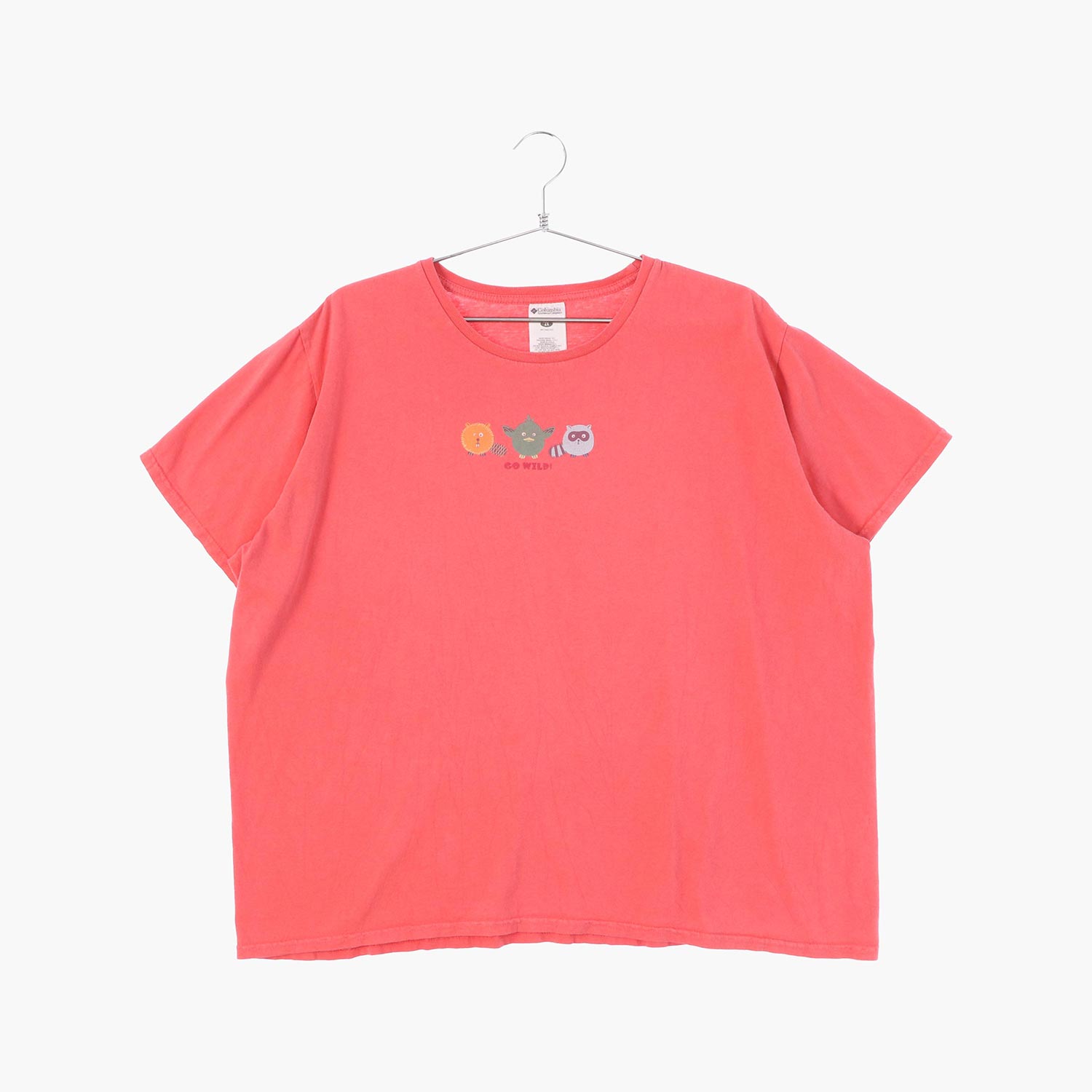 콜롬비아 코튼 반팔 티셔츠 여자 2XL 빈티지톡