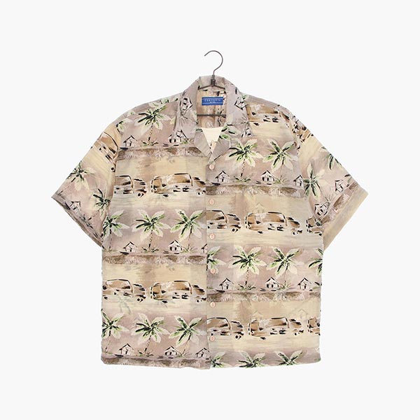 레이온 하와이안 셔츠 공용 XL 빈티지톡