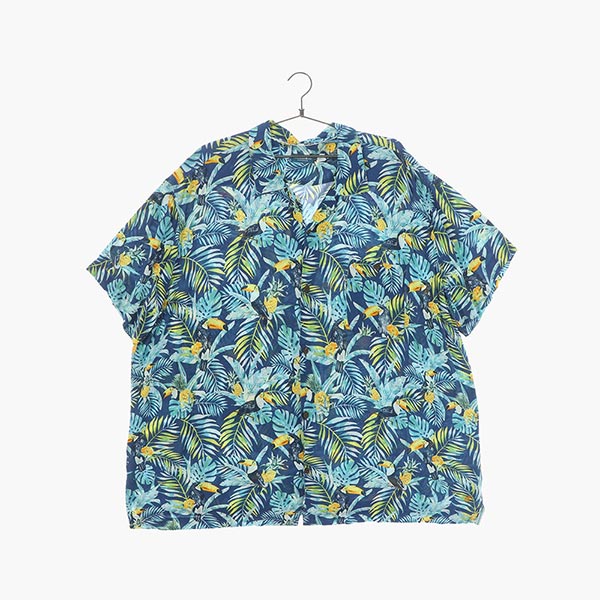 캐리비안 조 레이온 하와이안 셔츠 공용 5XL 빈티지톡