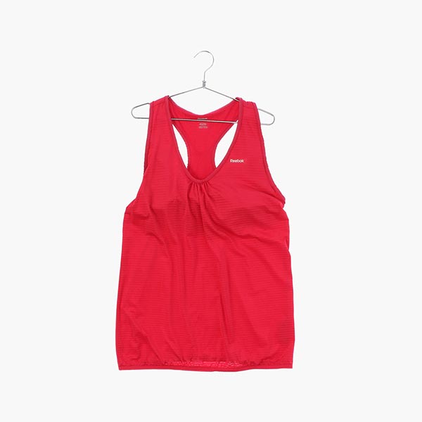 리복 폴리 스포츠 민소매 티셔츠 여자 XL 빈티지톡